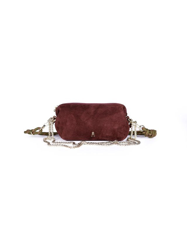 Craie Studio Nuage Handbag Suede Burgundy