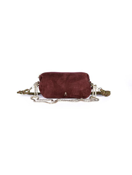 Craie Studio Nuage Handbag Suede Burgundy