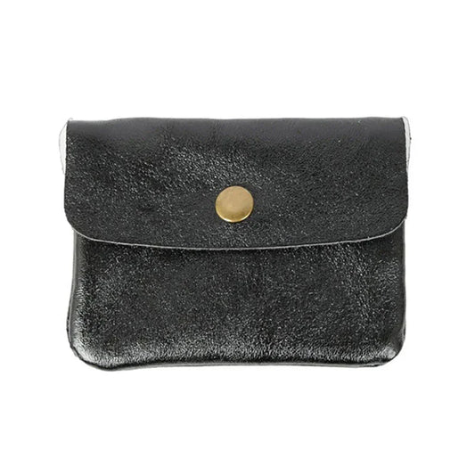 Coin Purse Metallic Black