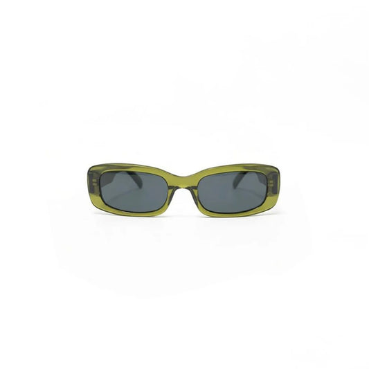 Untd2 Oval 60s Olive Frame with Green Lens Sunglasses