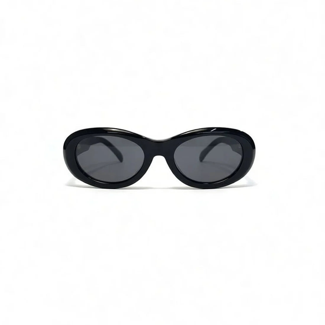 Untd2 Round 50s Black Frame with Grey Lens Sunglasses