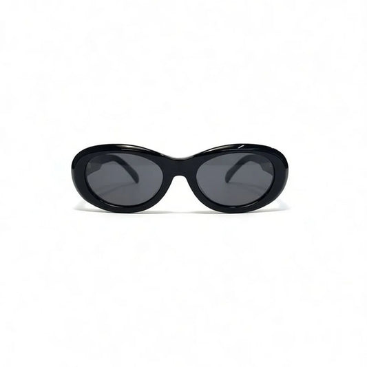 Untd2 Round 50s Black Frame with Grey Lens Sunglasses