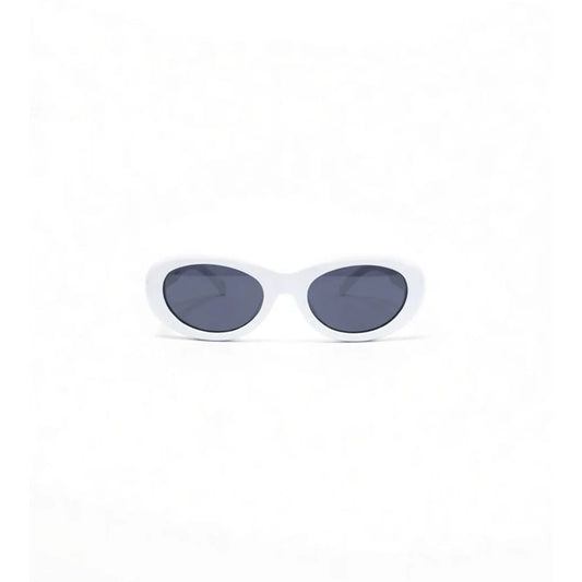 Untd2 Round 50s White Frame with Grey Lens Sunglasses