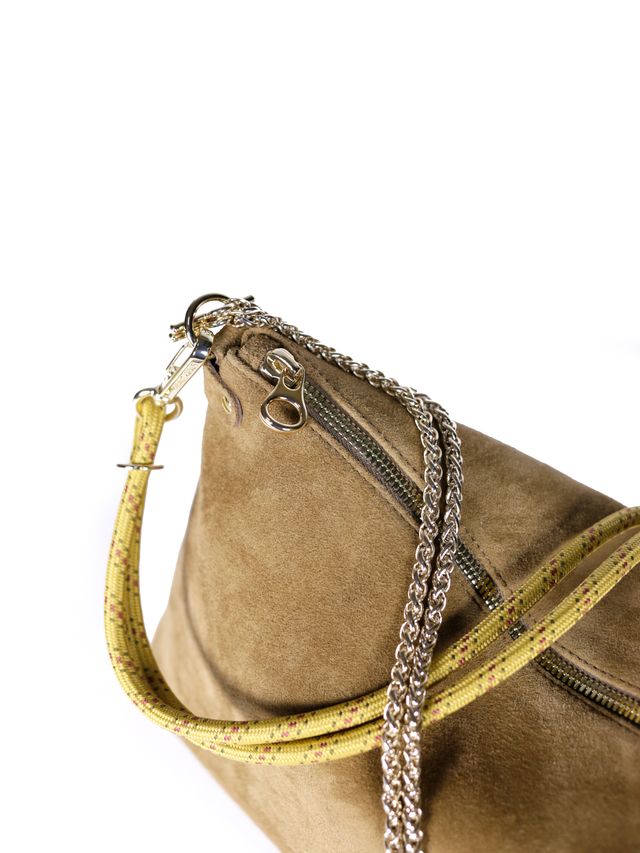 Craie Studio Mallow Handbag Suede Sepia