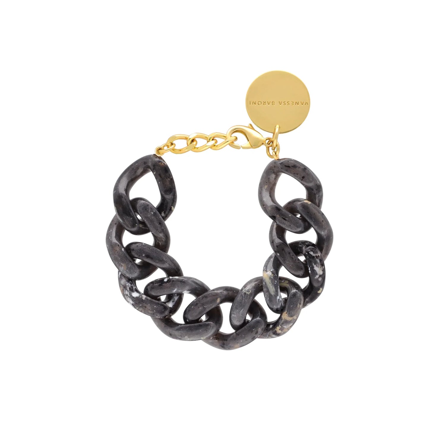 Small Flat Chain Bracelet Granite Marble