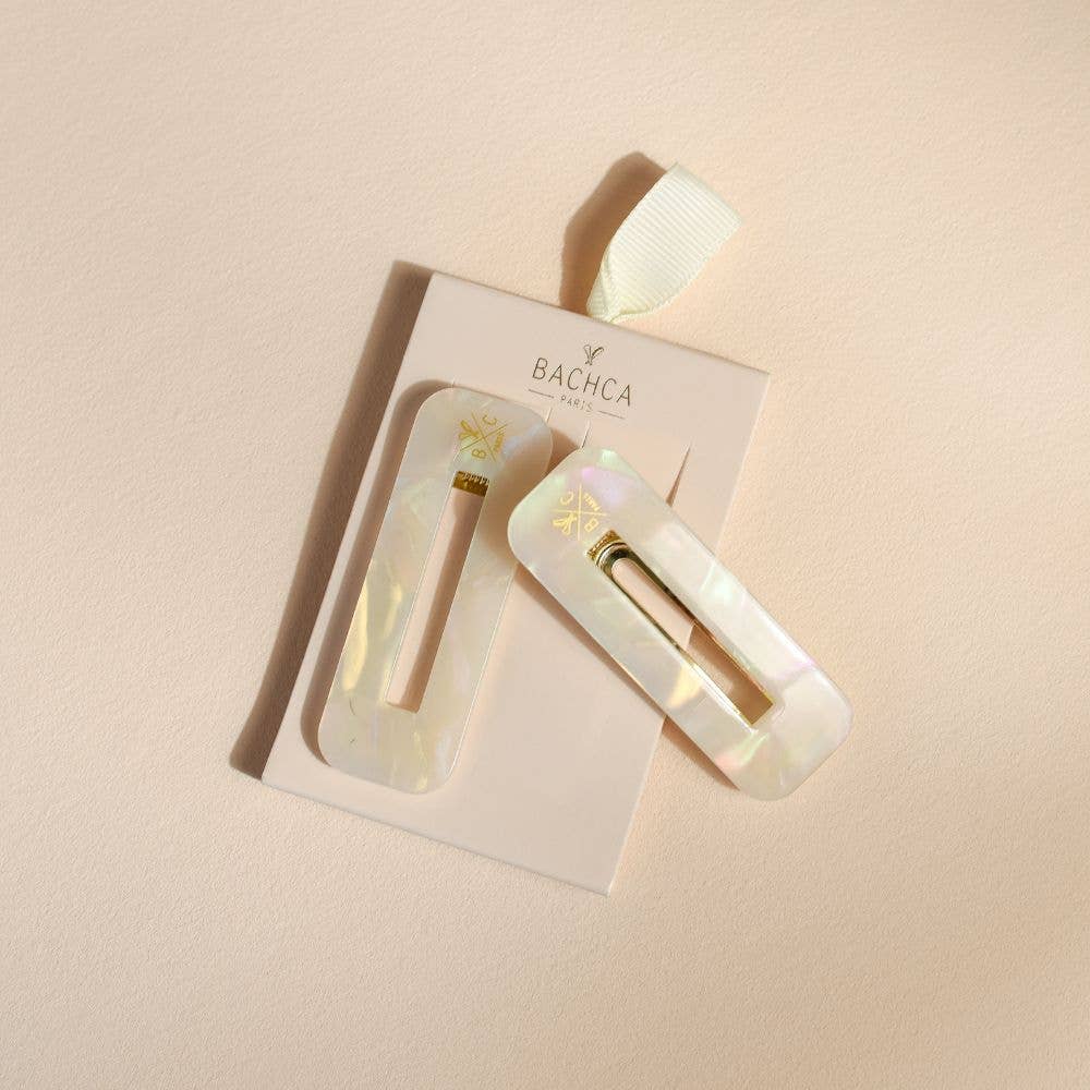 Mother-of-pearl Hair Clips x2