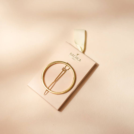 Round Hair Clip Gold