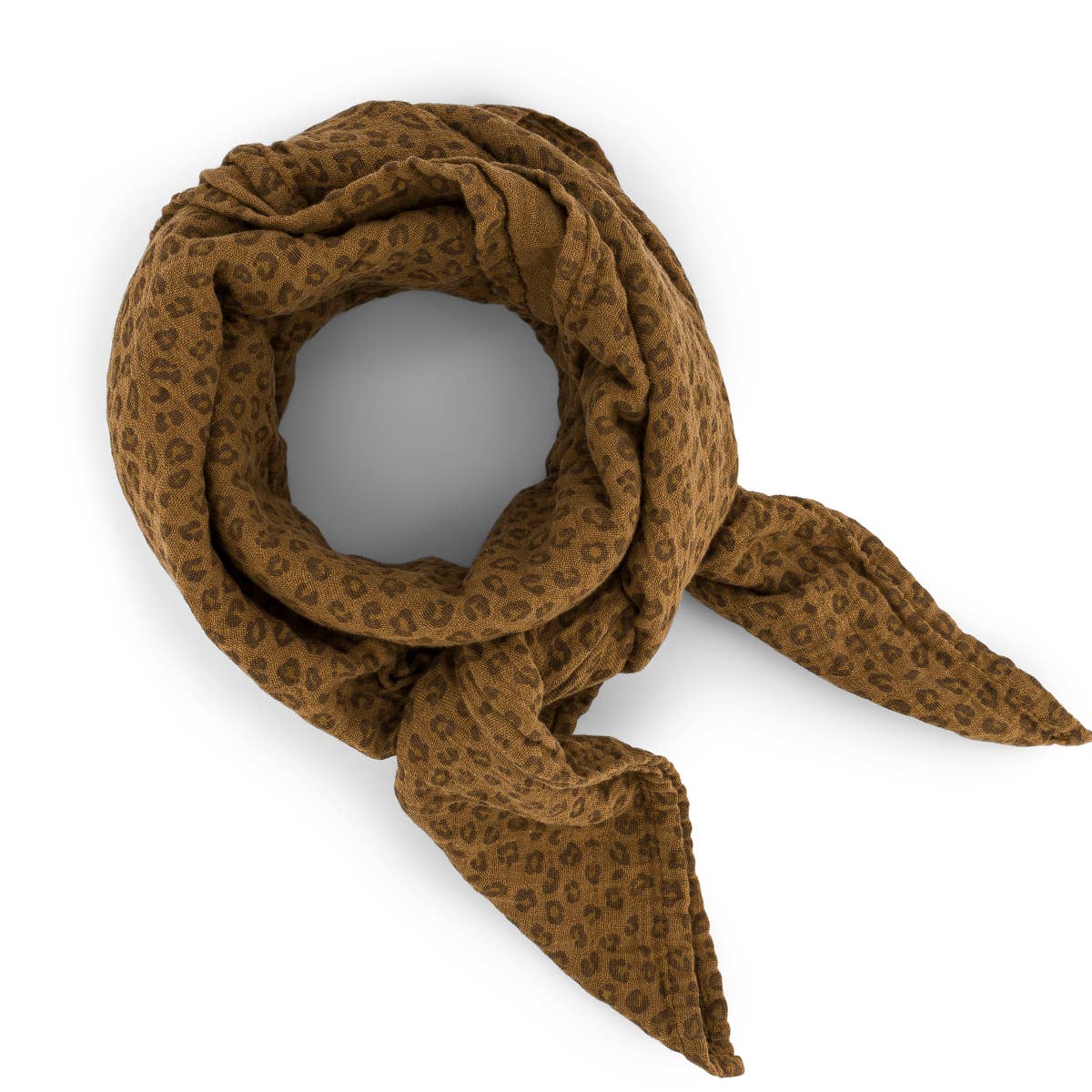 Small Scarf Leopard Cumin 70x70