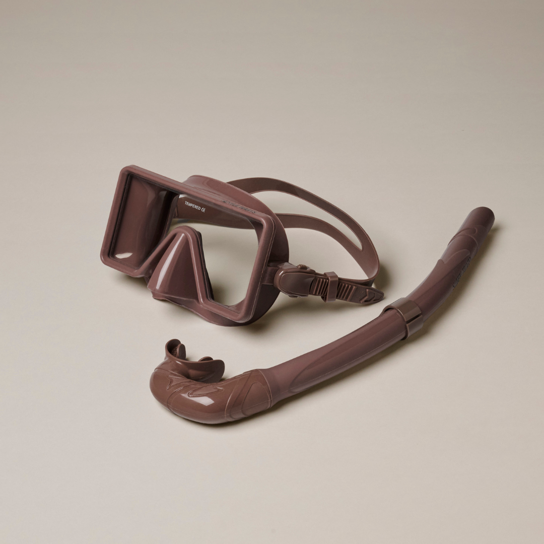 Dive Mask and Snorkel Set Chocolate