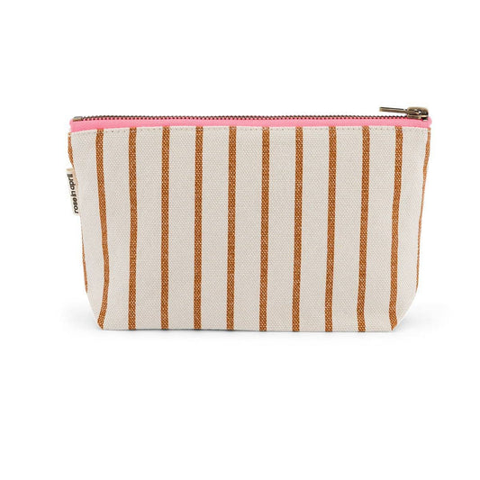 Pouch Tennis Stripes Greige/Pecan