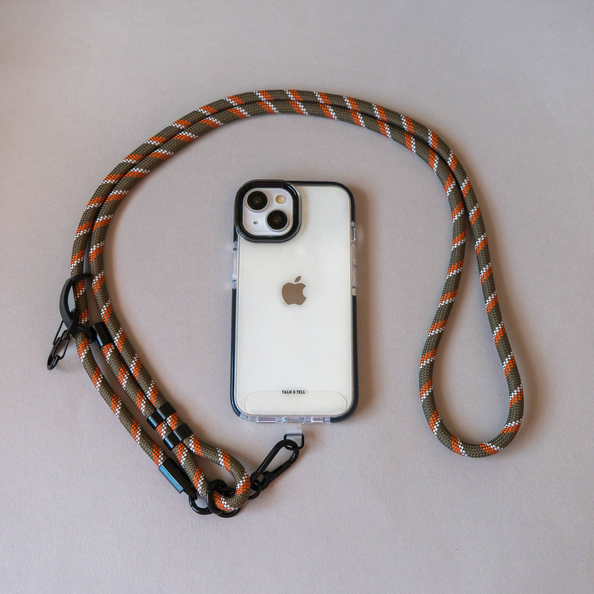 Khaki Orange Phone Strap