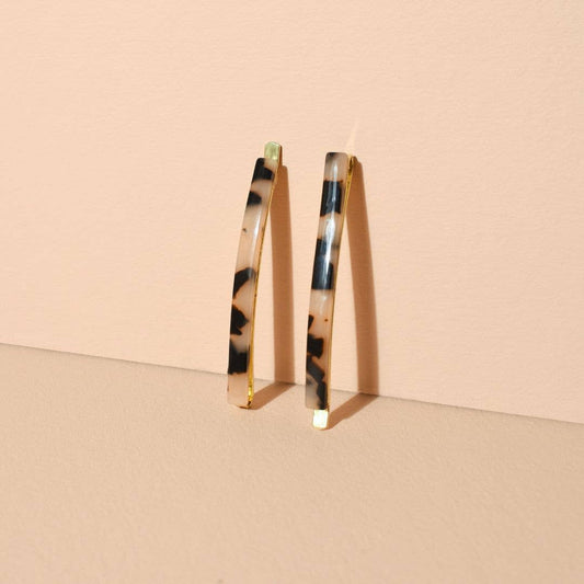 Tortoiseshell hairpin x2