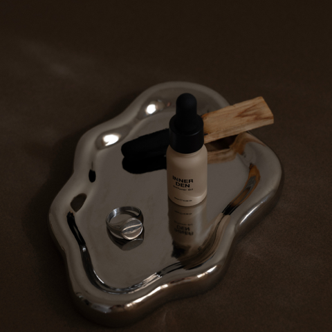 Ceramic Display Plate - Silver