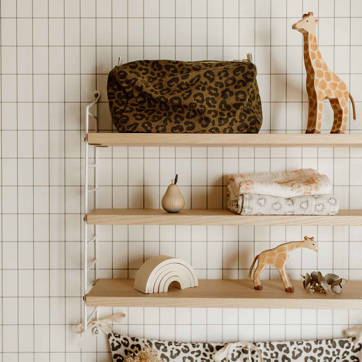 Leopard TOILETRY BAG OLIVE