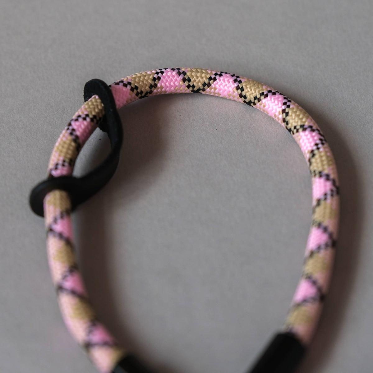 Beige Pink Wrist Phone Strap