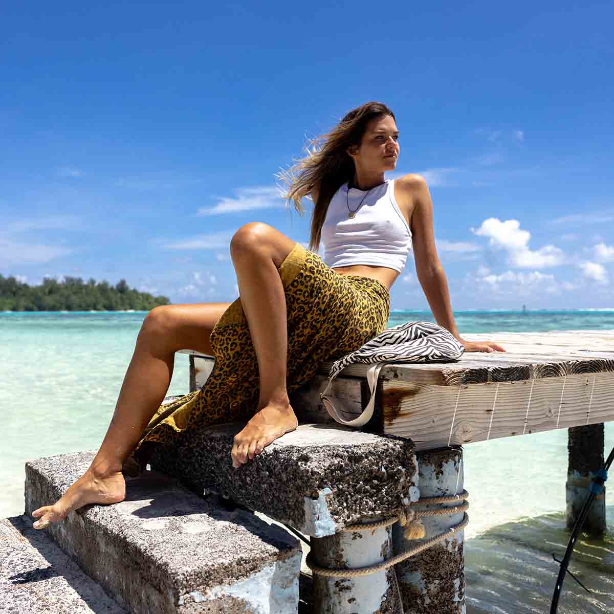 Leopard Sarong CARAMEL