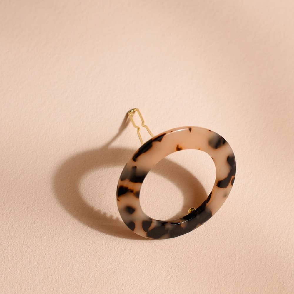 Round Hair Clip Tortoiseshell