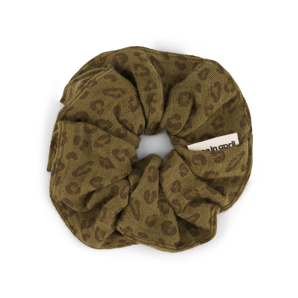 SCRUNCHIE MINI LEOPARD OLIVE