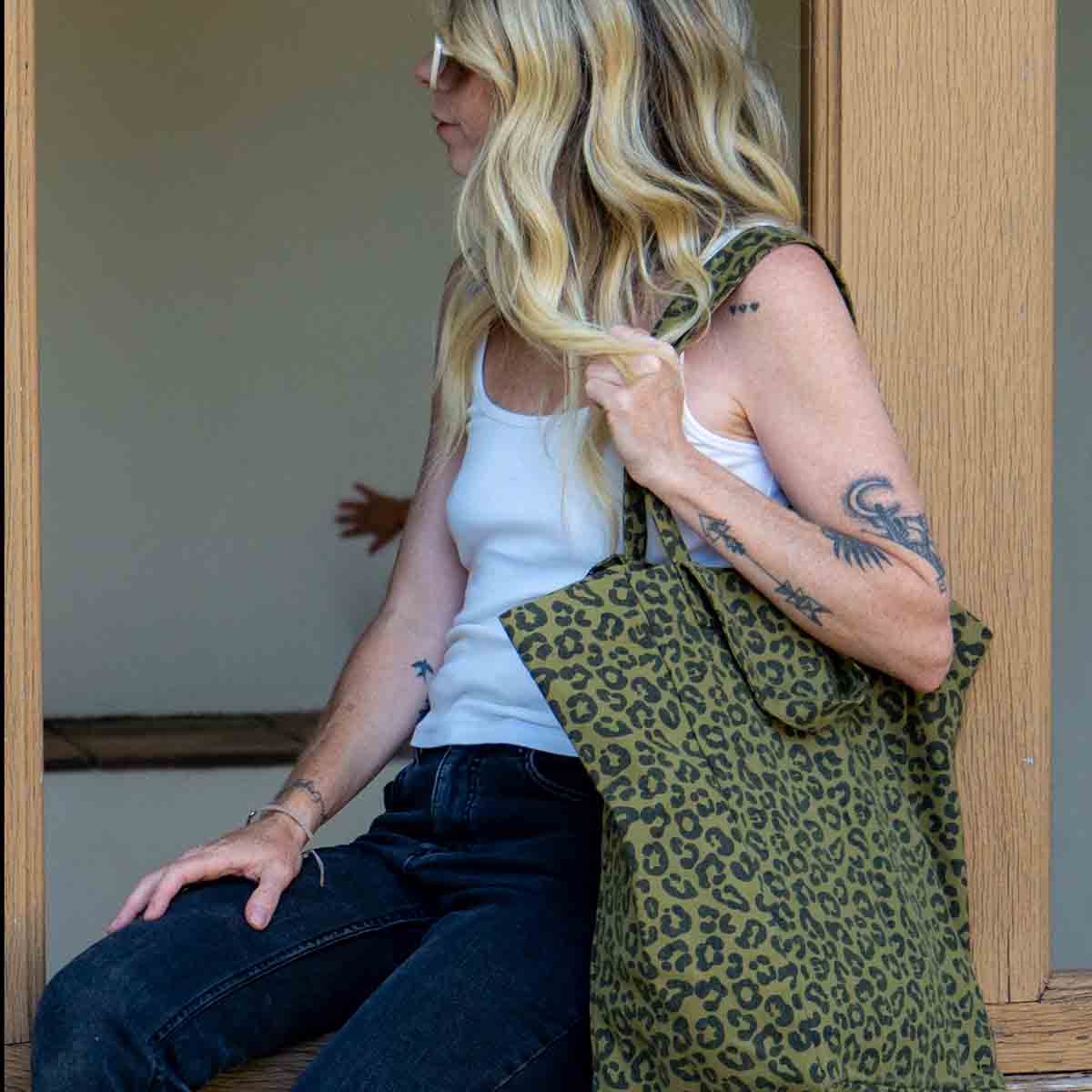 Tote Bag Leopard Olive