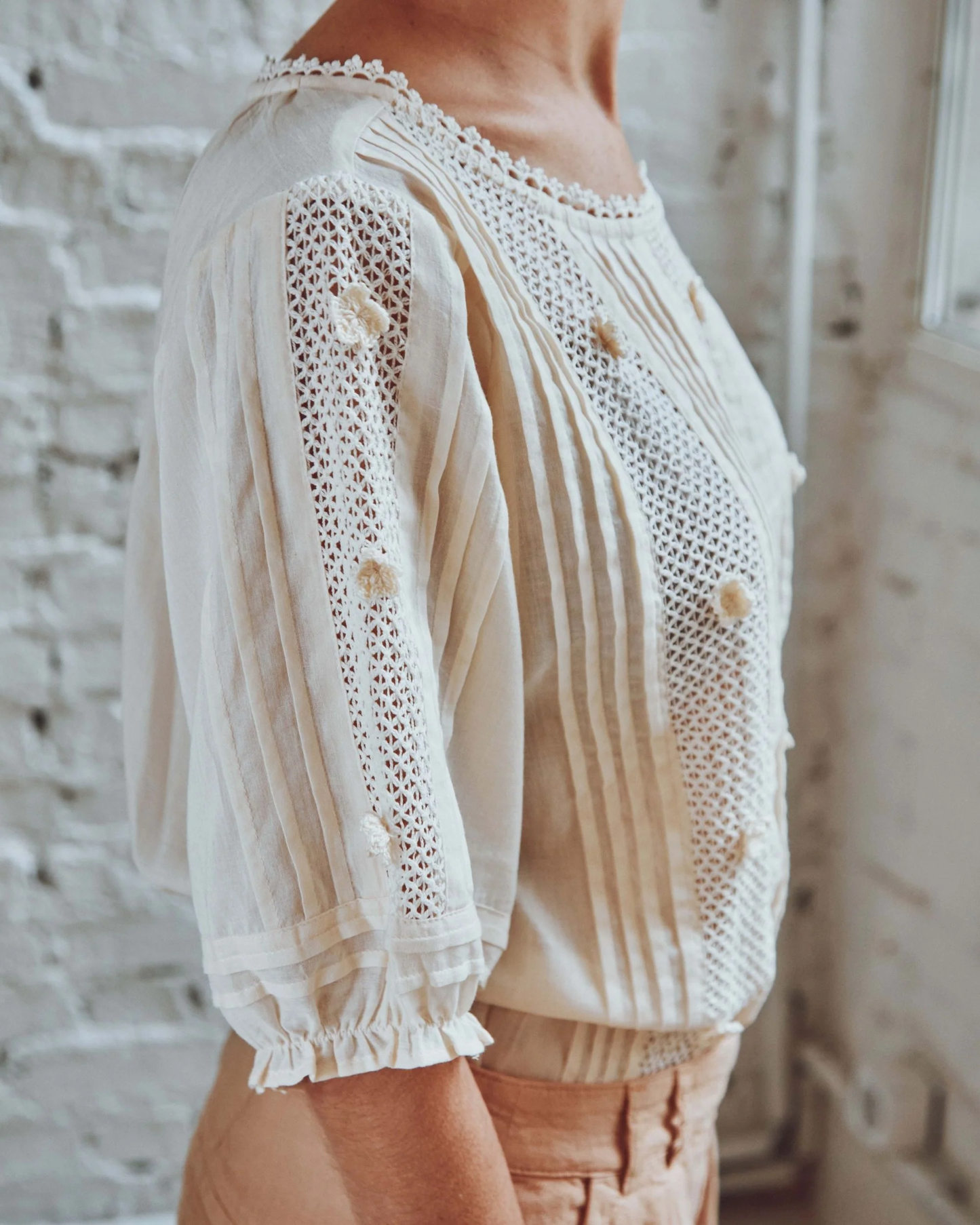 Ecru lace Blouse Emile & Ida