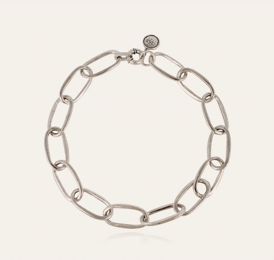 Gas Bijoux Necklace Oval Link Silver