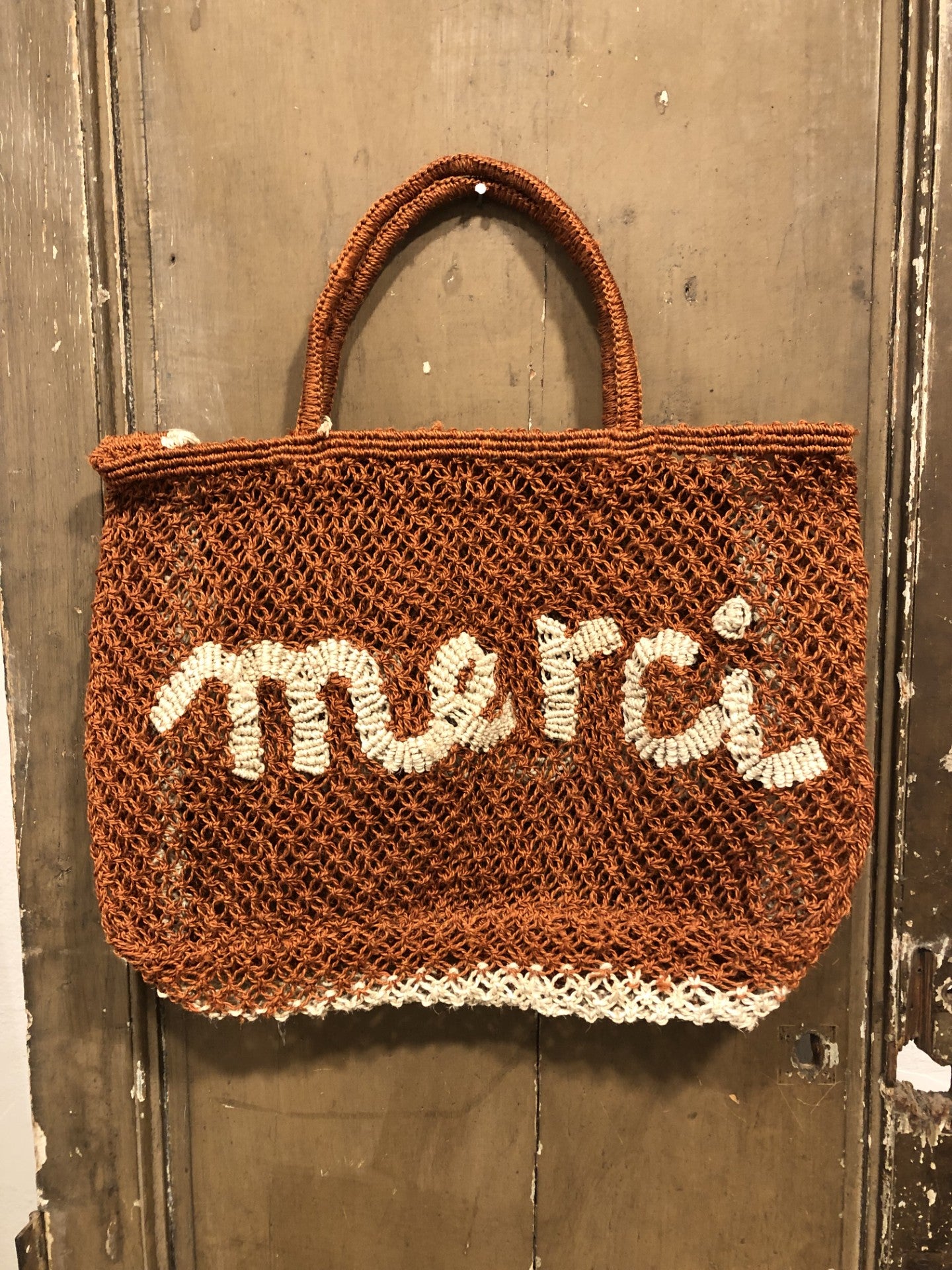 Merci Jute Tote bag Ginger/Natural